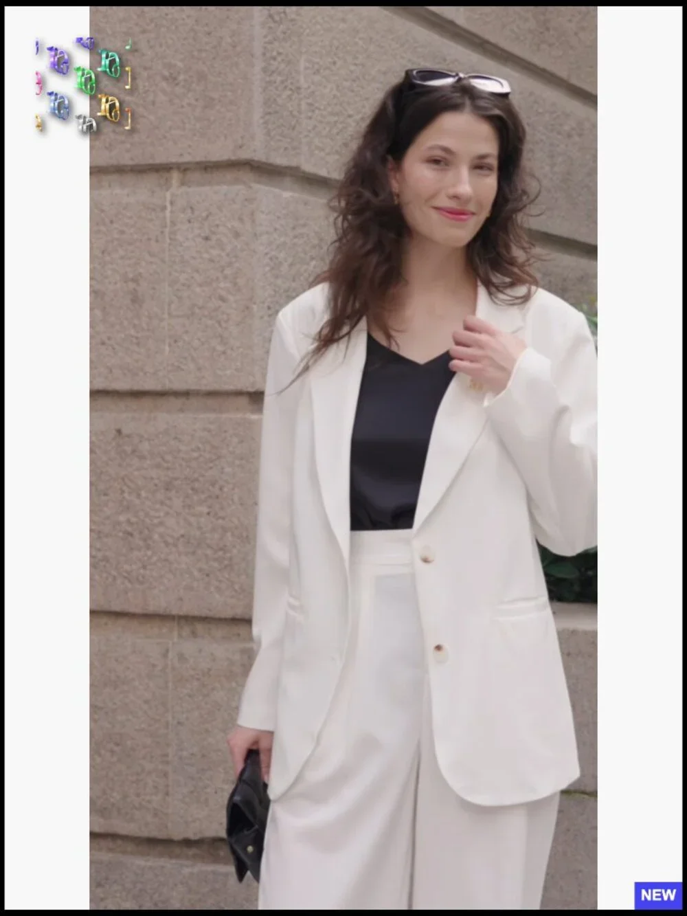 Oversized Blazer Lightweight Minimalist Business Casual Button Down Loose Fit - Picture 6 of 7